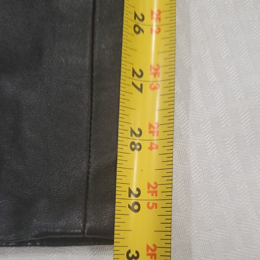 Vtg Alfani Black  Leather Pants - Picture 4 of 13